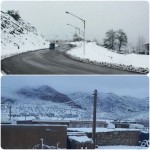 بارش نخسیتن برف زمستانی  شهرستان گیلانغرب را سفید پوش کرد+تصاویر