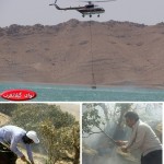 تلاش برای مهار آتش سوزی جنگل ومراتع گیلانغرب از زمین وهوا ادامه دارد