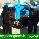 عملیات اجرای جمع آوری زباله باخودرو درروستاهای گیلانغرب+تصاویر