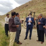 بازدیدمیدانی فرماندار گیلانغرب ازپروژه آبیاری تحت فشار روستاهای چهار مرجان