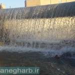 ایجادآبشارمصنوعی باهدررفتن آب سراب درداخل شهرگیلانغرب!